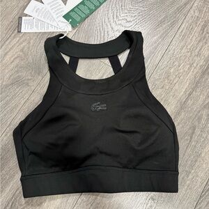 Lacoste Women's Black High-Neck Sports Bra